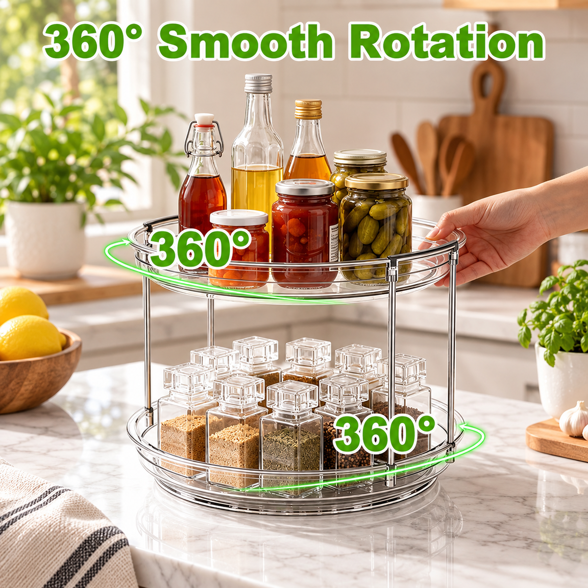 2-Tier Rotating Storage Organizer