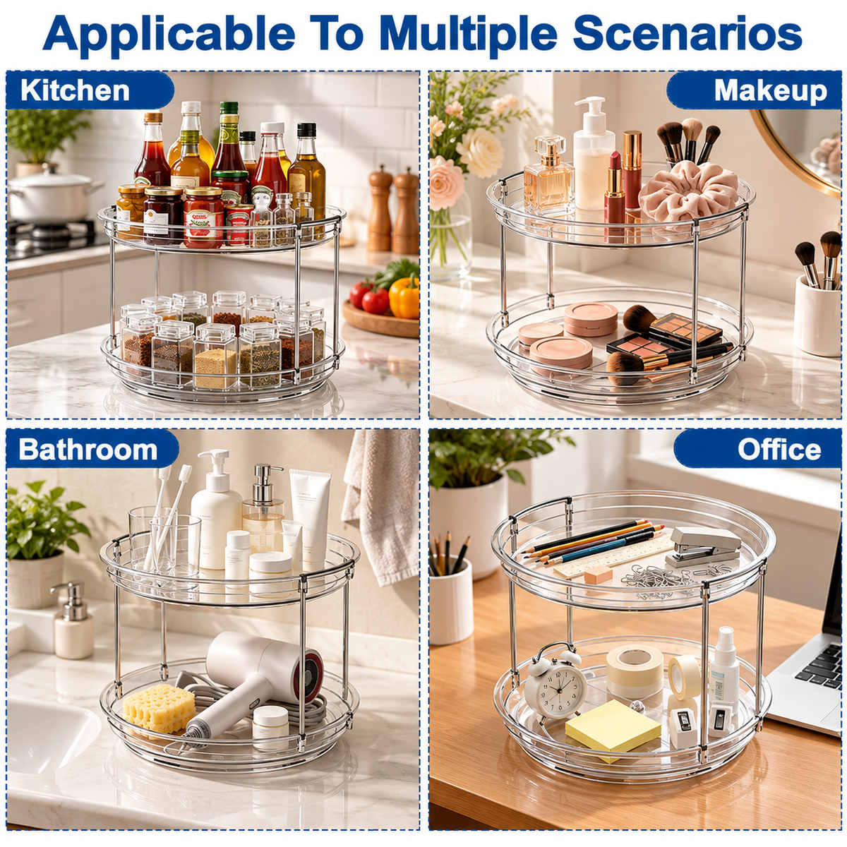 2-Tier Rotating Storage Organizer