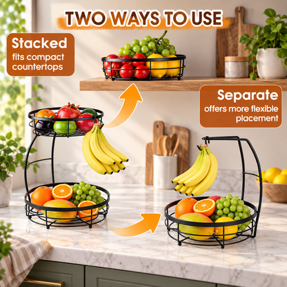 2-Tier Fruit Basket Organizer