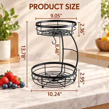 2-Tier Fruit Basket Organizer