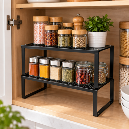 2-Tier Stackable Cabinet Organizer