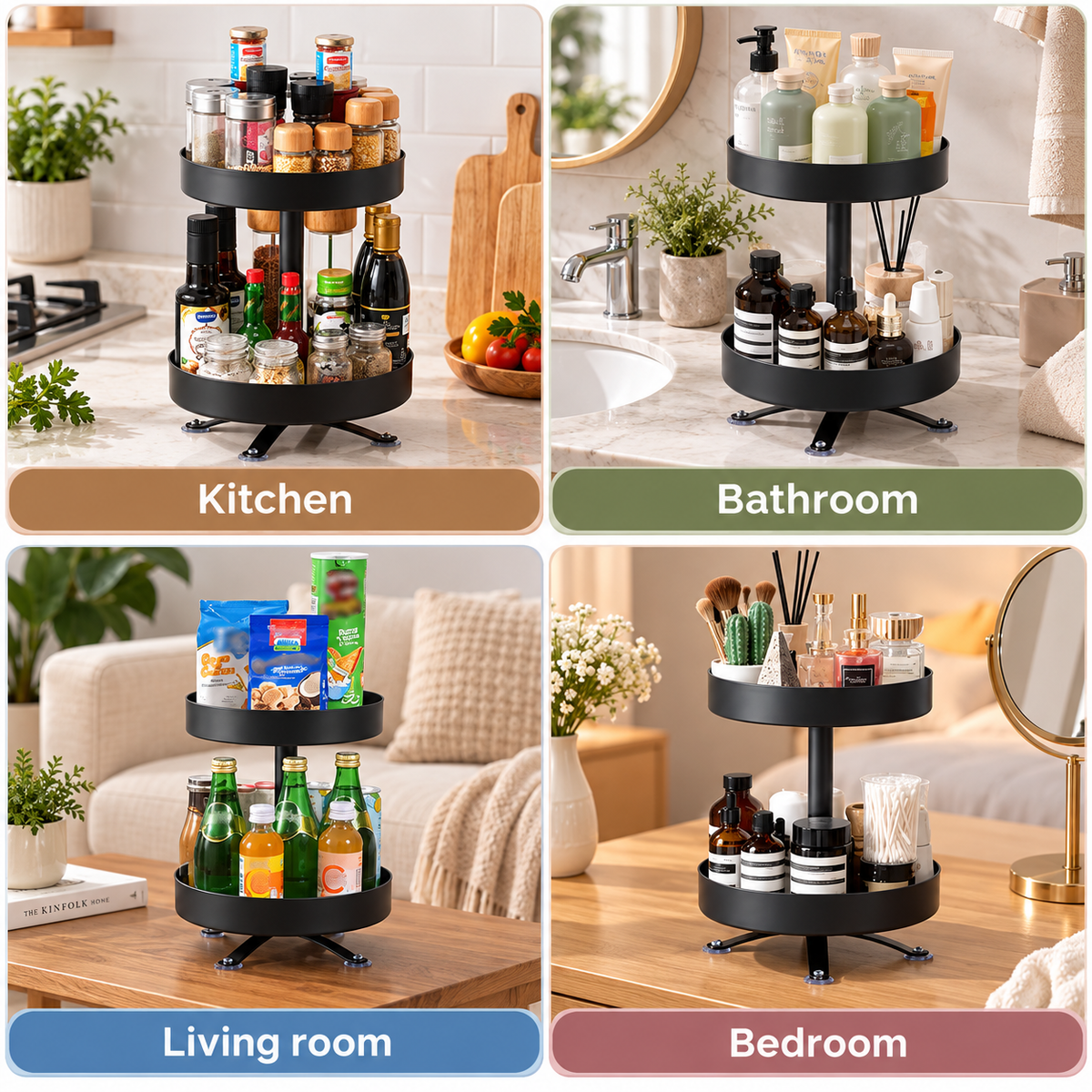 2-Tier Rotating Spice Organizer