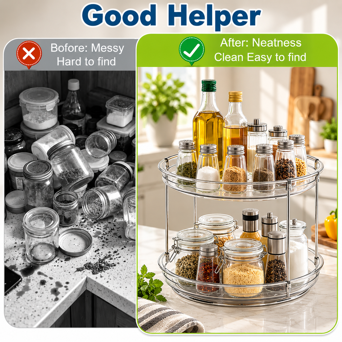 2-Tier Rotating Storage Organizer