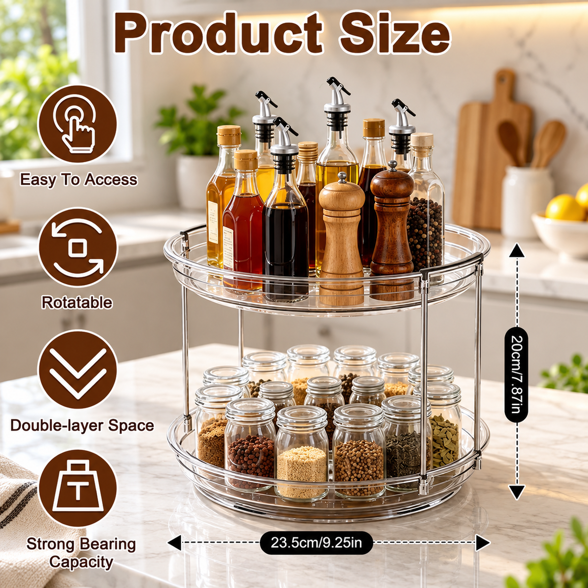 2-Tier Rotating Storage Organizer