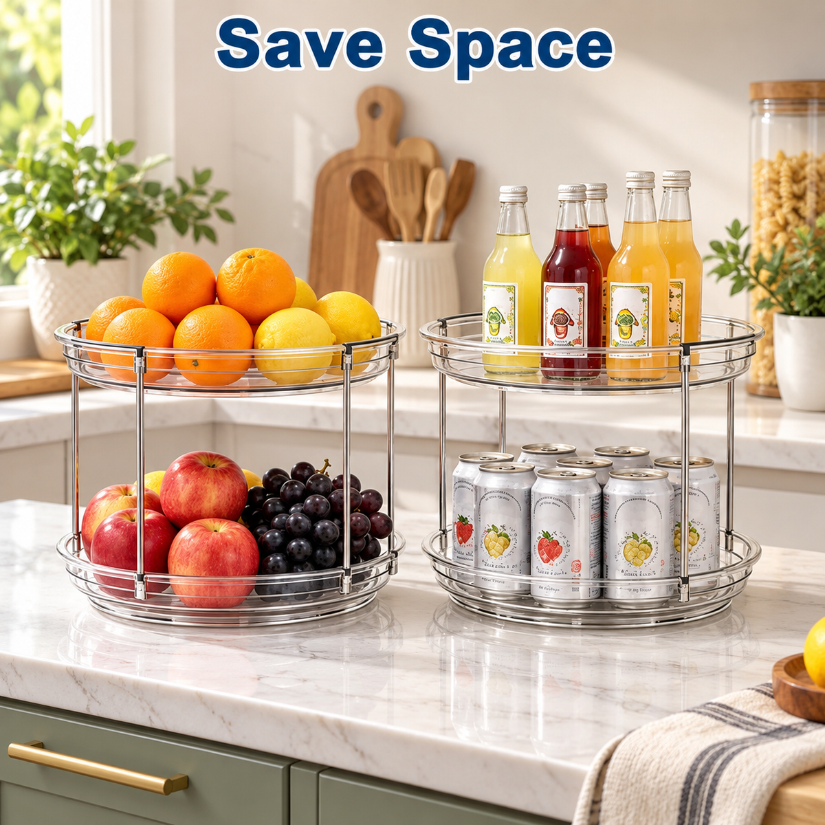 2-Tier Rotating Storage Organizer