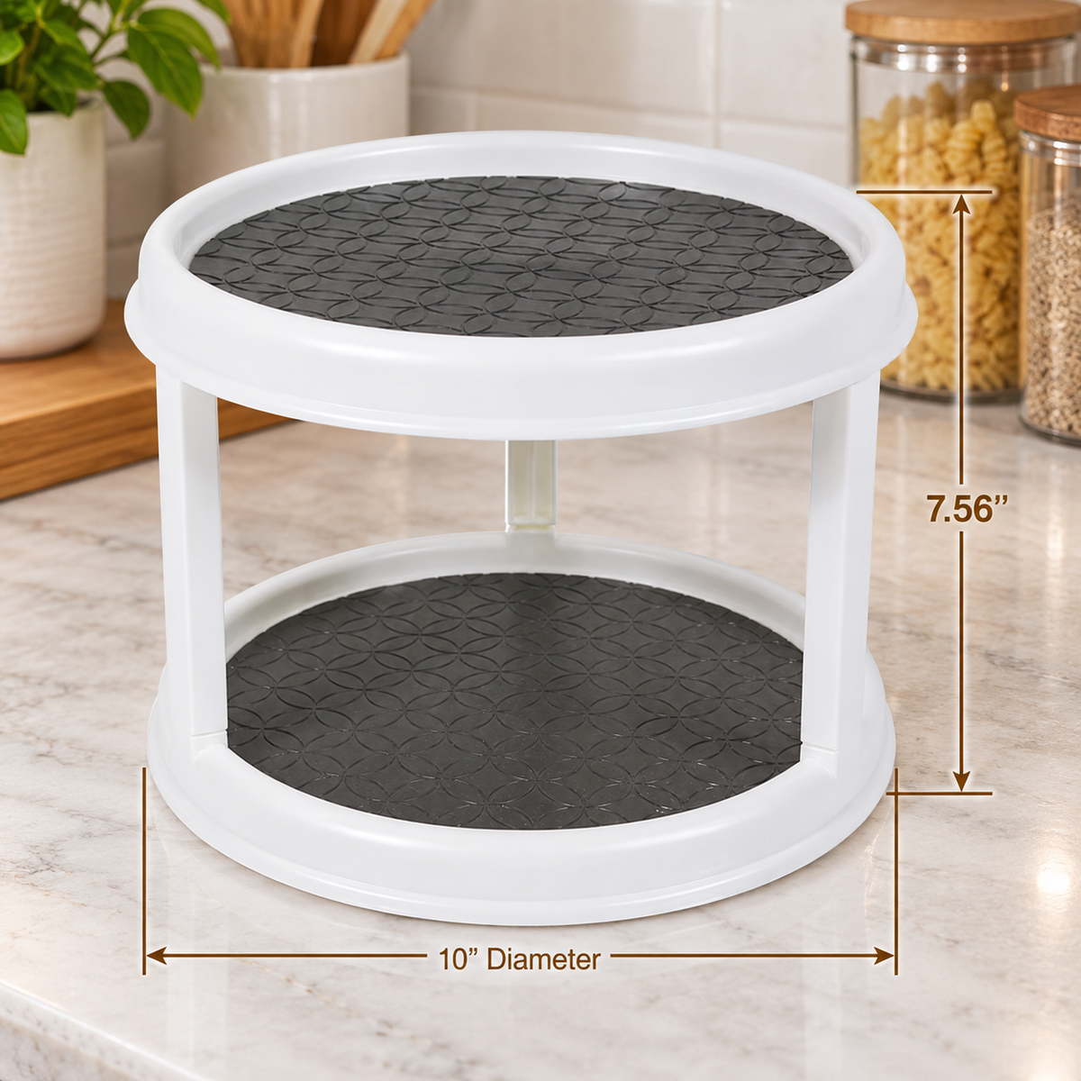 2-Tier Lazy Susan Organizer