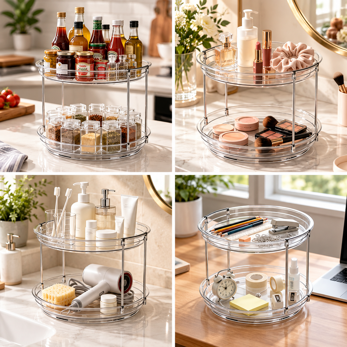 2-Tier Rotating Storage Organizer