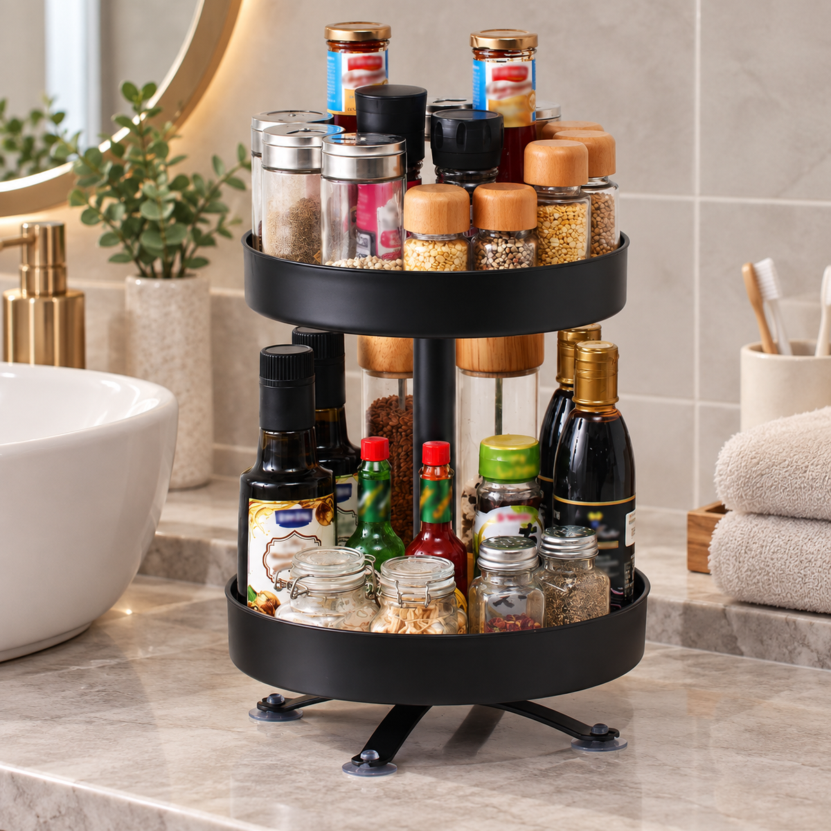 2-Tier Rotating Spice Organizer