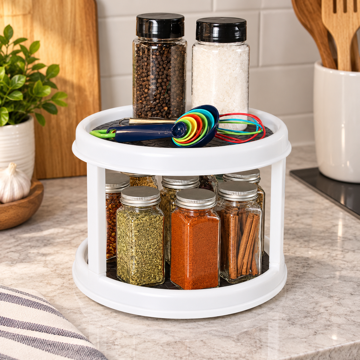 2-Tier Lazy Susan Organizer
